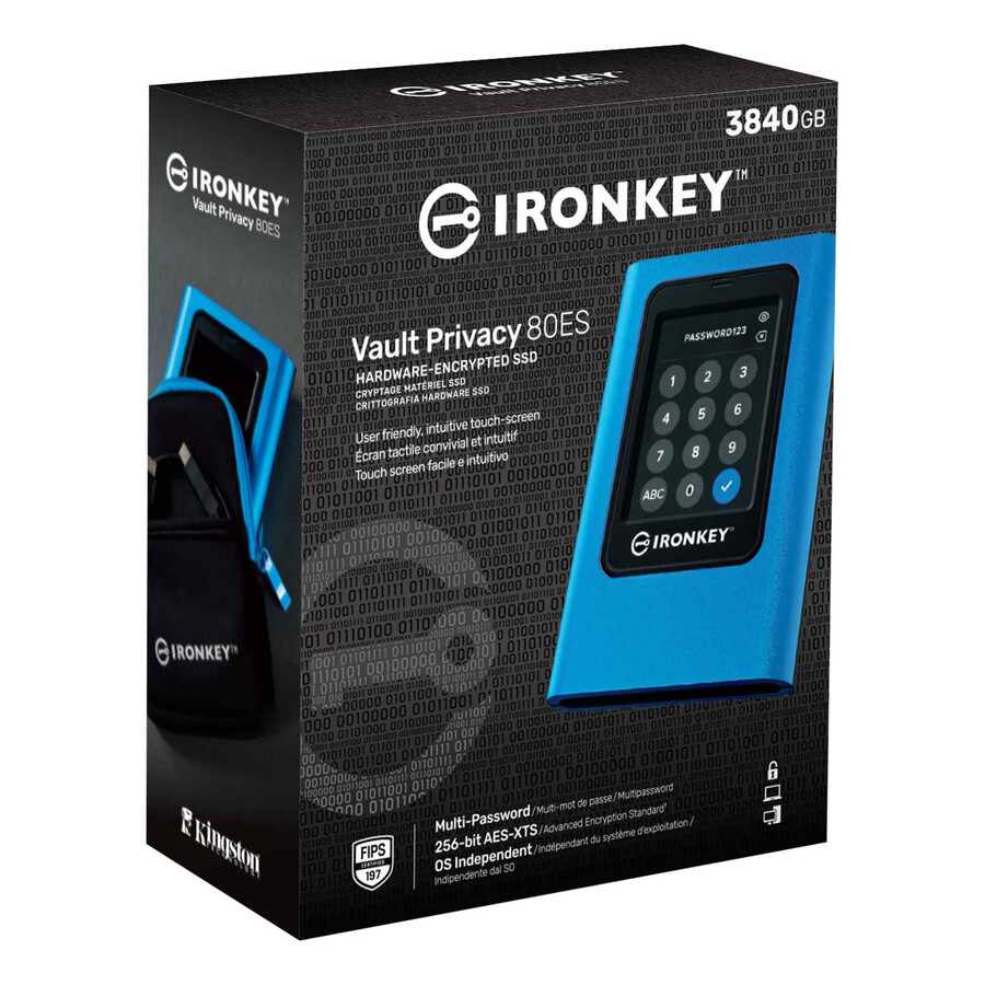 ssd externo kingston ironkey vault privacy 80 - capacidad 960 gb