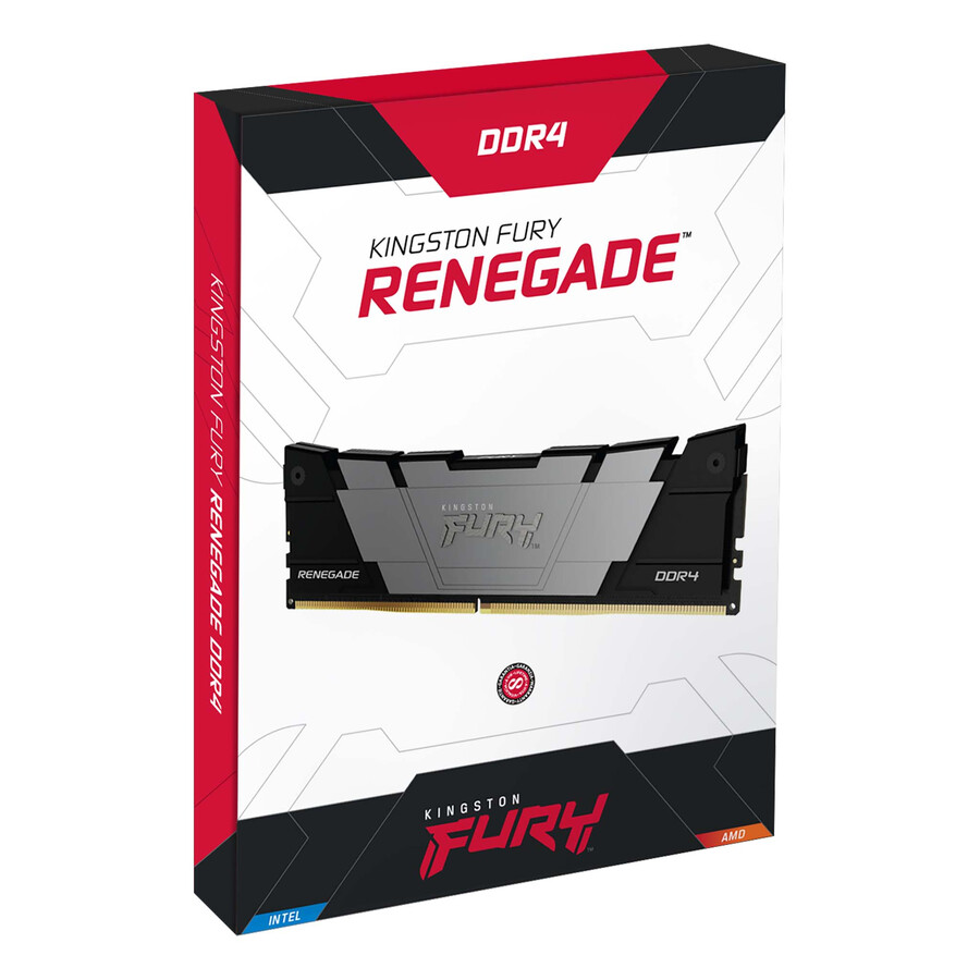 memoria kingston fury renegade ddr4 - velocidad=4600mts capacidad total kit=32gb kit=kit de 2 dram densidad=8gbit