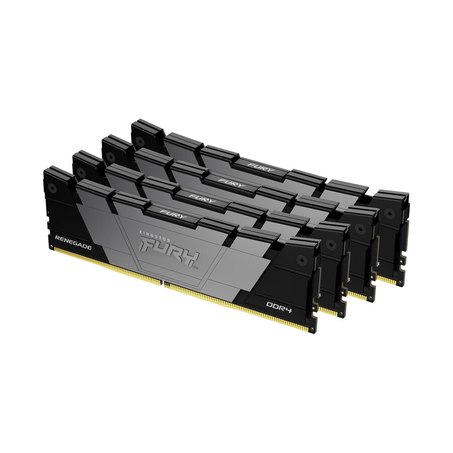 memoria kingston fury renegade ddr4 - velocidad=3600mts capacidad total kit=32gb kit=kit de 4 dram densidad=8gbit