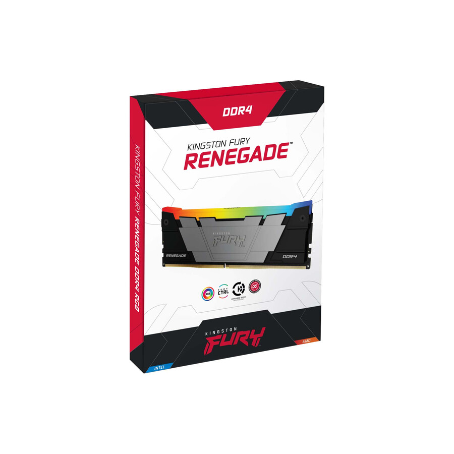 memoria kingston fury renegade ddr4 rgb - velocidad = 4266 mts capacidad total kit = 16 gb kit = kit de 2 dram densidad = 8 gbit