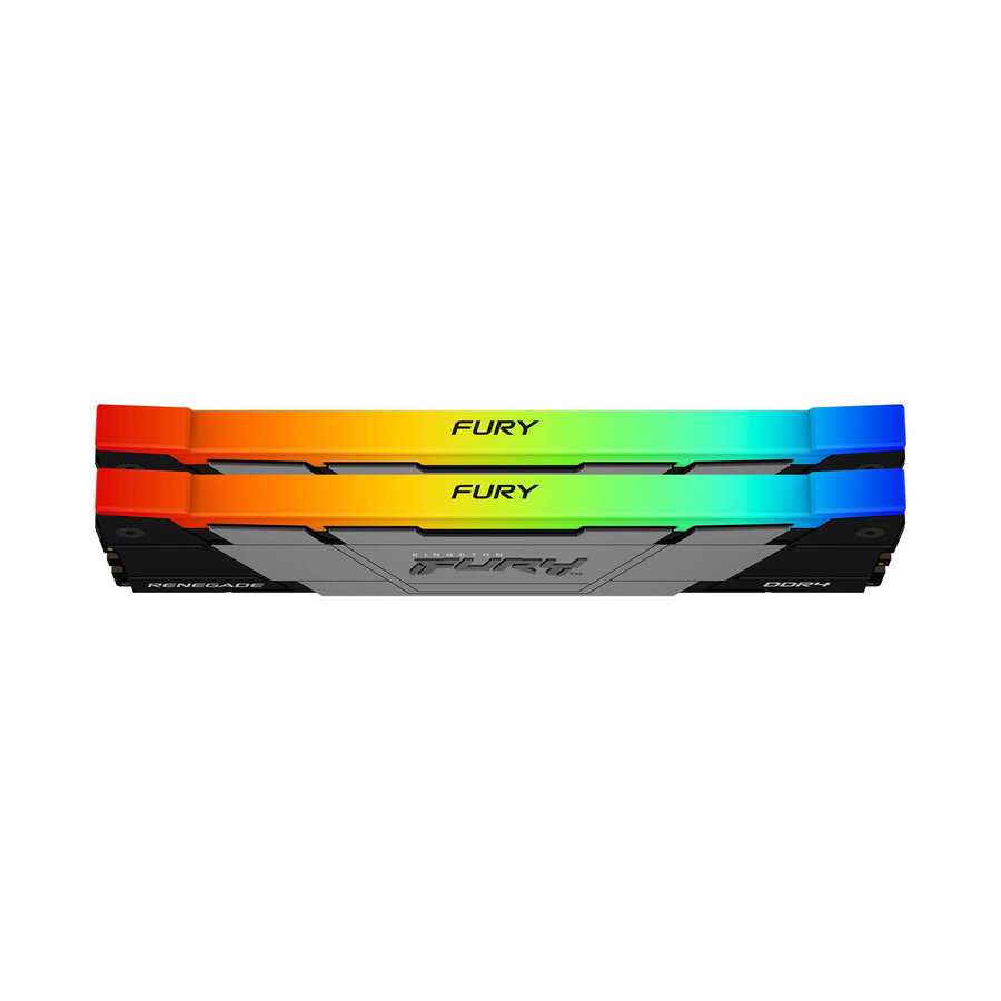 memoria kingston fury renegade ddr4 rgb - velocidad=3200 mts capacidad total kit=32 gb kit=kit de 2 dram densidad=8 gbit