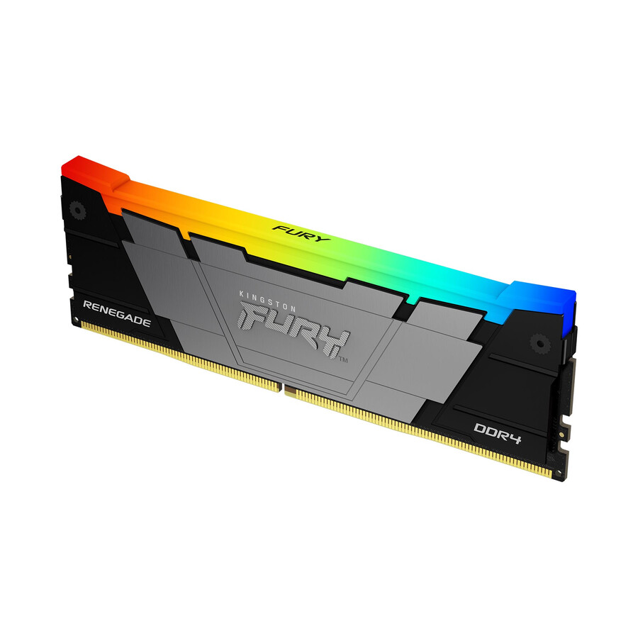 memoria kingston fury renegade ddr4 rgb - velocidad = 3200 mts capacidad total kit = 128 gb kit = kit de 4 dram densidad = 16 gbit
