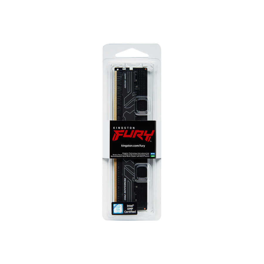 memoria kingston fury renegade pro ddr5 rdimm - velocidad = 4800 mts capacidad total kit = 32 gb kit = módulo único densidad de dram = 16 gbit tipo de perfil = plug and play