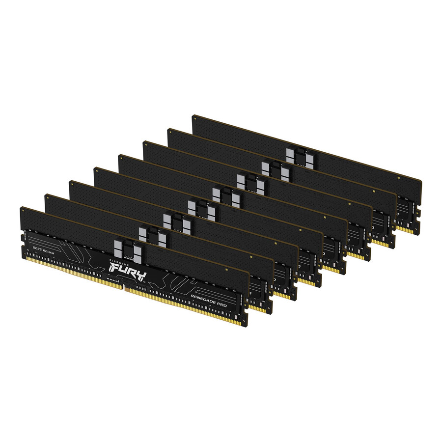 memoria kingston fury renegade pro ddr5 rdimm - velocidad = 6000 mts capacidad total kit = 16 gb kit = módulo único densidad de dram = 16 gbit tipo de perfil = intel xmp