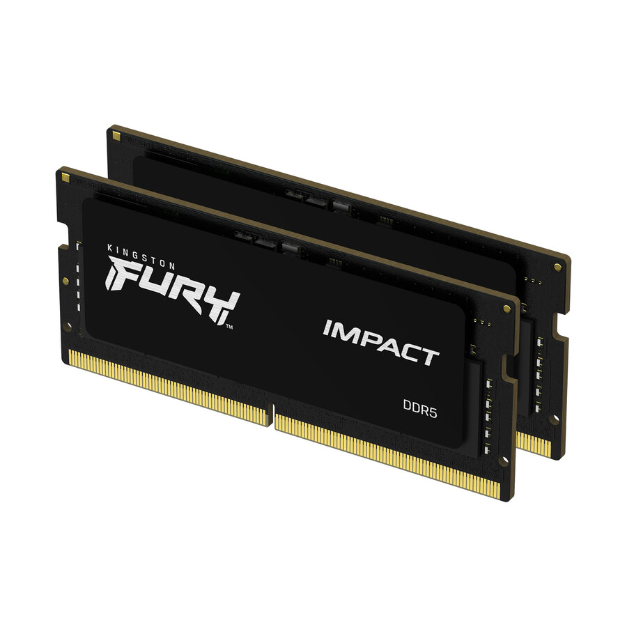 memoria kingston fury impact ddr5 - velocidad = 5600 mts capacidad total kit = 32 gb kit = kit de 2 densidad de dram = 16 gbit tipo de perfil = plug and play