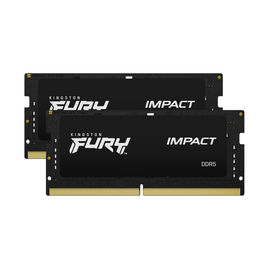 memoria kingston fury impact ddr5 - velocidad = 4800 mts capacidad total kit = 64 gb kit = kit de 2 densidad de dram = 16 gbit tipo de perfil = plug and play