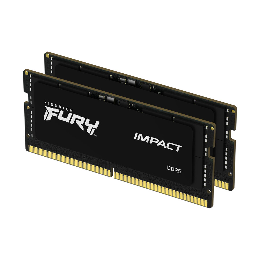 memoria kingston fury impact ddr5 - velocidad = 5600 mts capacidad total kit = 64 gb kit = kit de 2 densidad de dram = 16 gbit tipo de perfil = plug and play