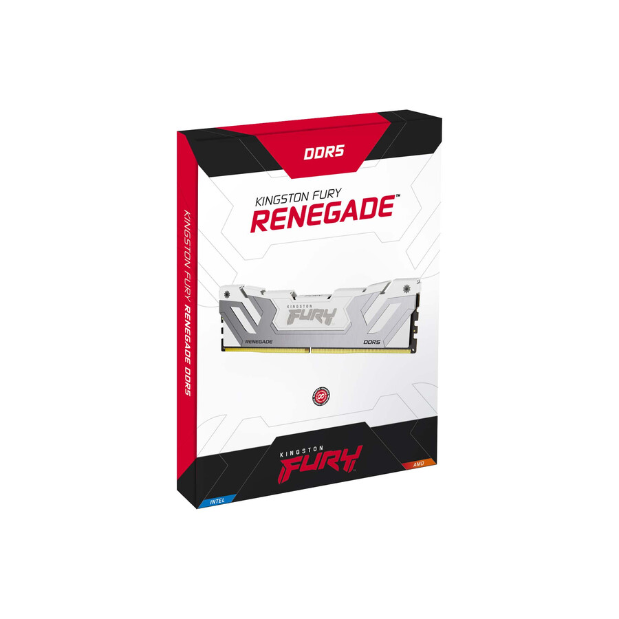 memoria kingston fury renegade ddr5 - tipo de módulo = udimm velocidad = 6400 mts capacidad total kit = 16 gb kit = módulo único densidad de dram = 16 gb color = negro