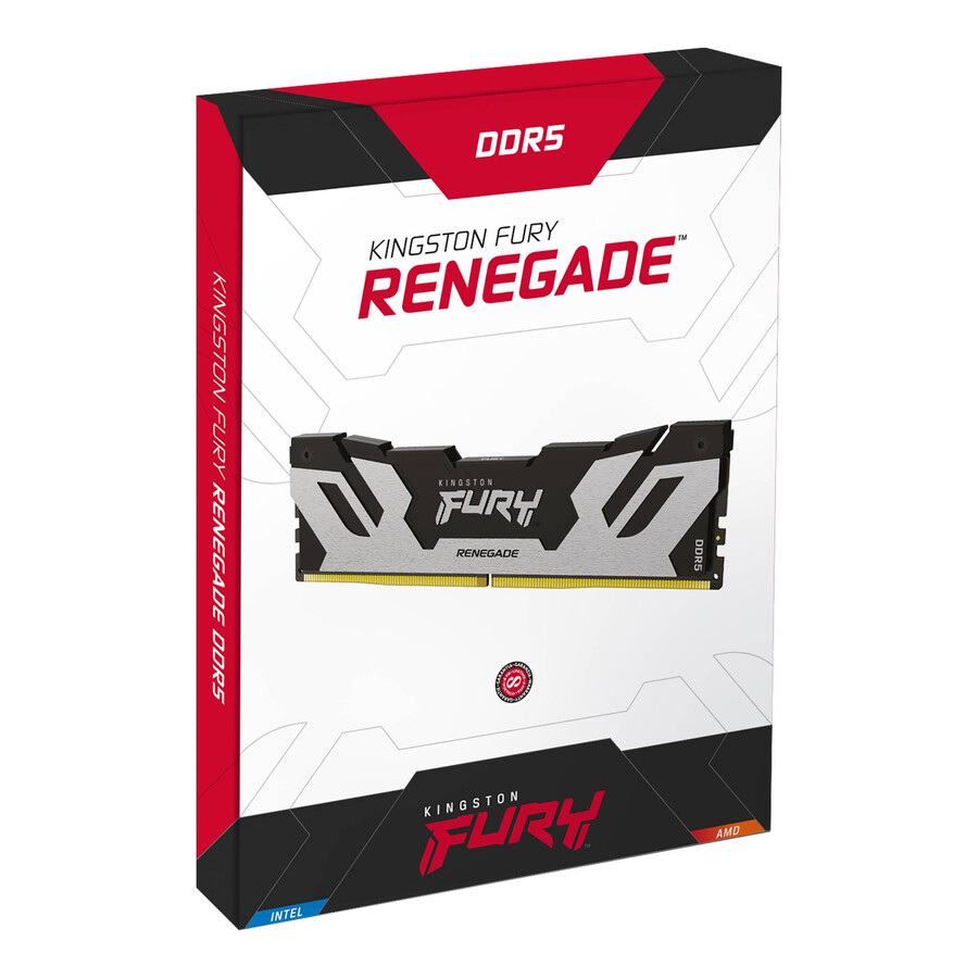 memoria kingston fury renegade ddr5 - tipo de módulo = udimm velocidad = 6400 mts capacidad total kit = 96 gb kit = kit de 2 dram densidad = 24 gb color = negro