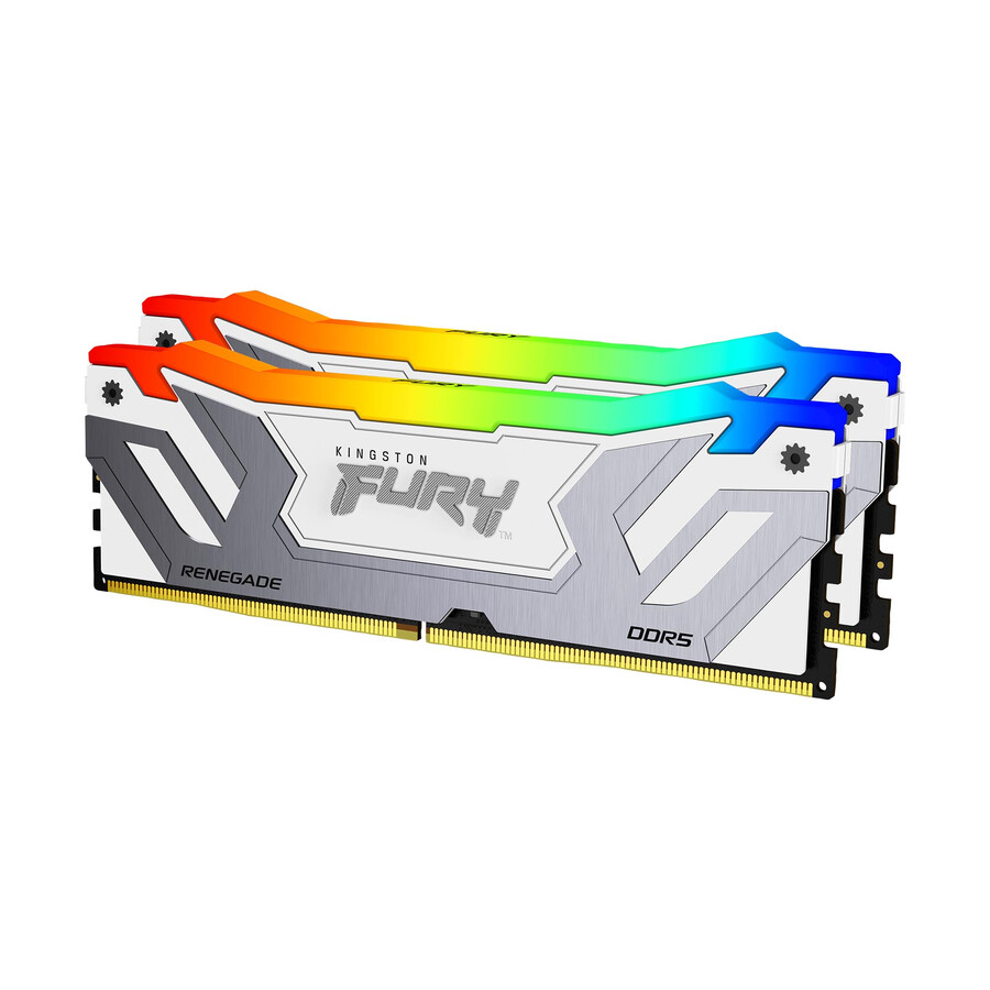memoria kingston fury renegade ddr5 rgb - tipo de módulo = udimm velocidad = 6400 mts capacidad total kit = 48 gb kit = módulo único densidad de dram = 24 gb color = negro