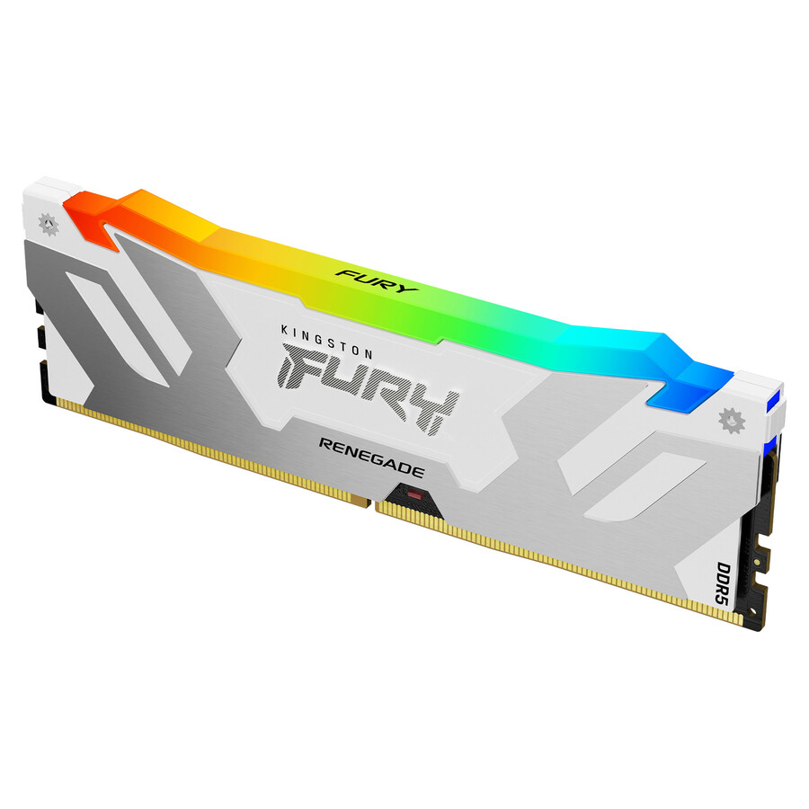 memoria kingston fury renegade ddr5 rgb - tipo de módulo = udimm velocidad = 8000 mts capacidad total kit = 16 gb kit = módulo único densidad de dram = 16 gbit color = negro