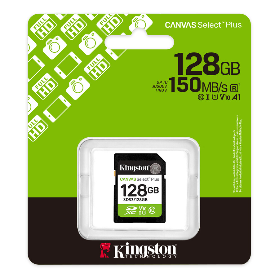 tarjeta de memoria sd canvas select plus - capacidad = 128 gb