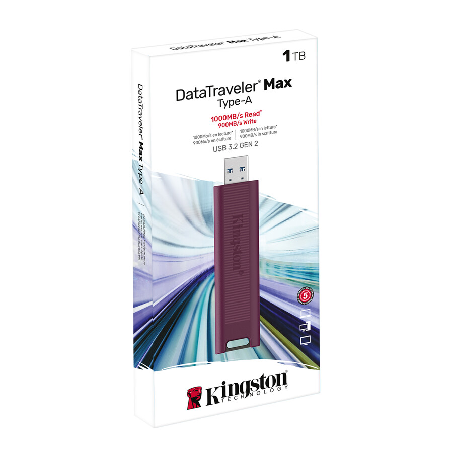 unidad flash datatraveler max usb 3.2 gen 2 series - capacidad = 1 tb conector = usb-a