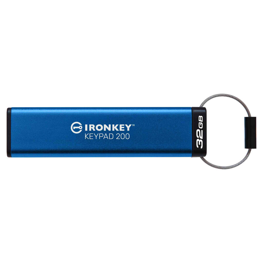 unidad flash usb kingston ironkey keypad serie 200 - capacidad = 32 gb conector = usb-a