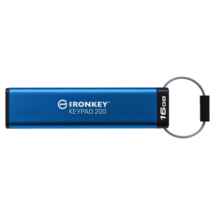 unidad flash usb kingston ironkey keypad serie 200 - capacidad = 32 gb conector = usb-c