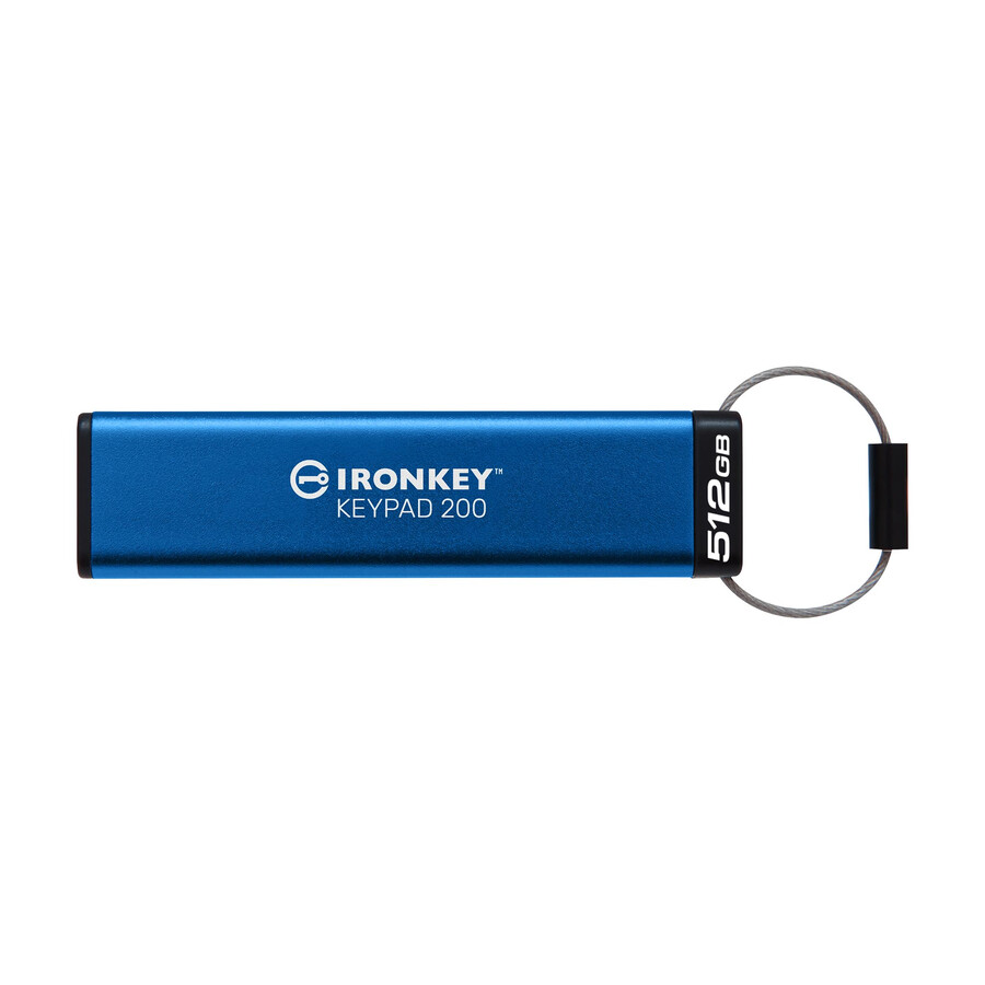 unidad flash usb kingston ironkey keypad serie 200 - capacidad = 128 gb conector = usb-a