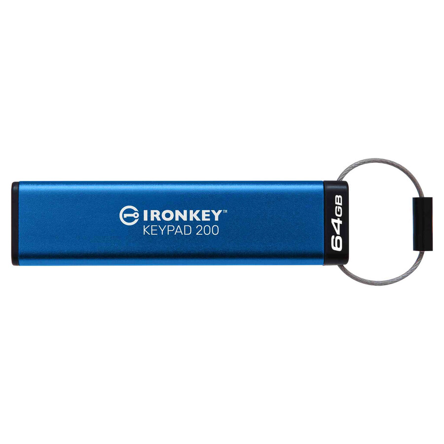 unidad flash usb kingston ironkey keypad serie 200 - capacidad = 256 gb conector = usb-c