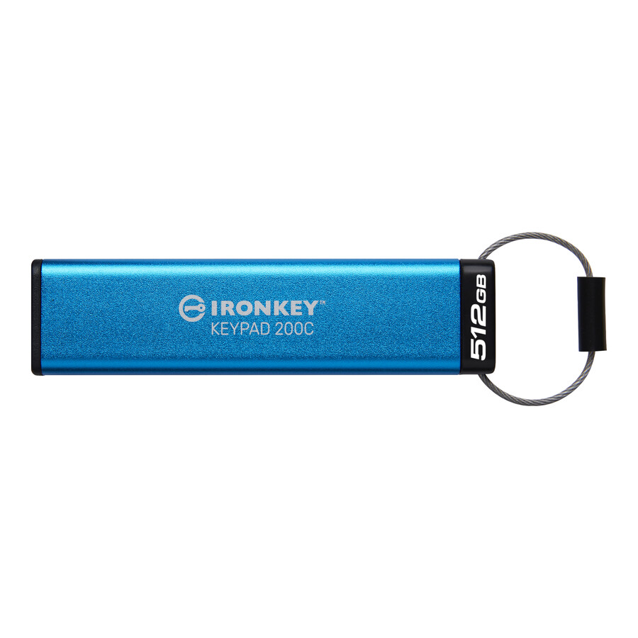 unidad flash usb kingston ironkey keypad serie 200 - capacidad = 512 gb conector = usb-c