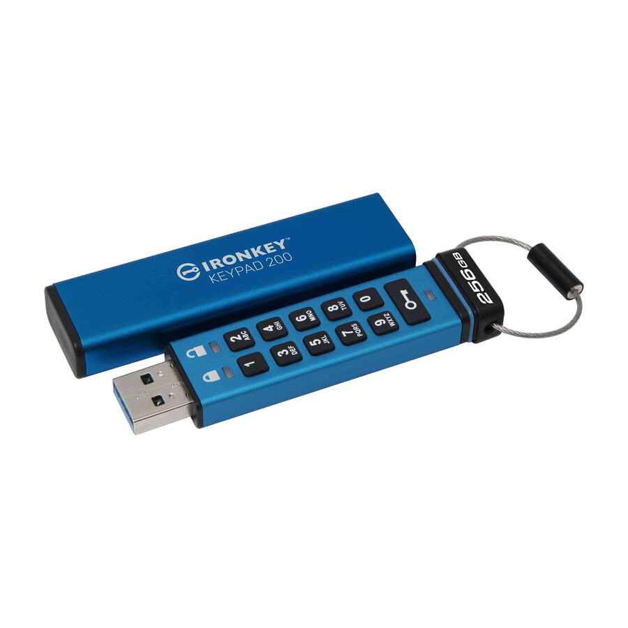 unidad flash usb kingston ironkey keypad serie 200 - capacidad = 512 gb conector = usb-c
