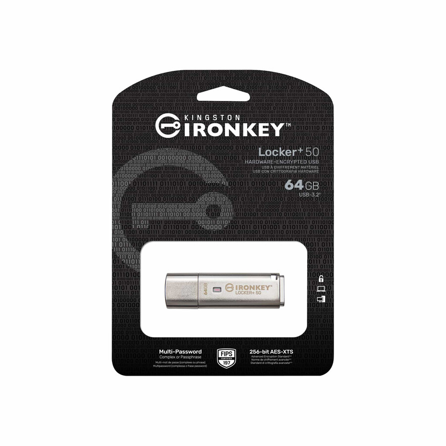 unidad flash usb kingston ironkey locker 50 capacidad 32 gb