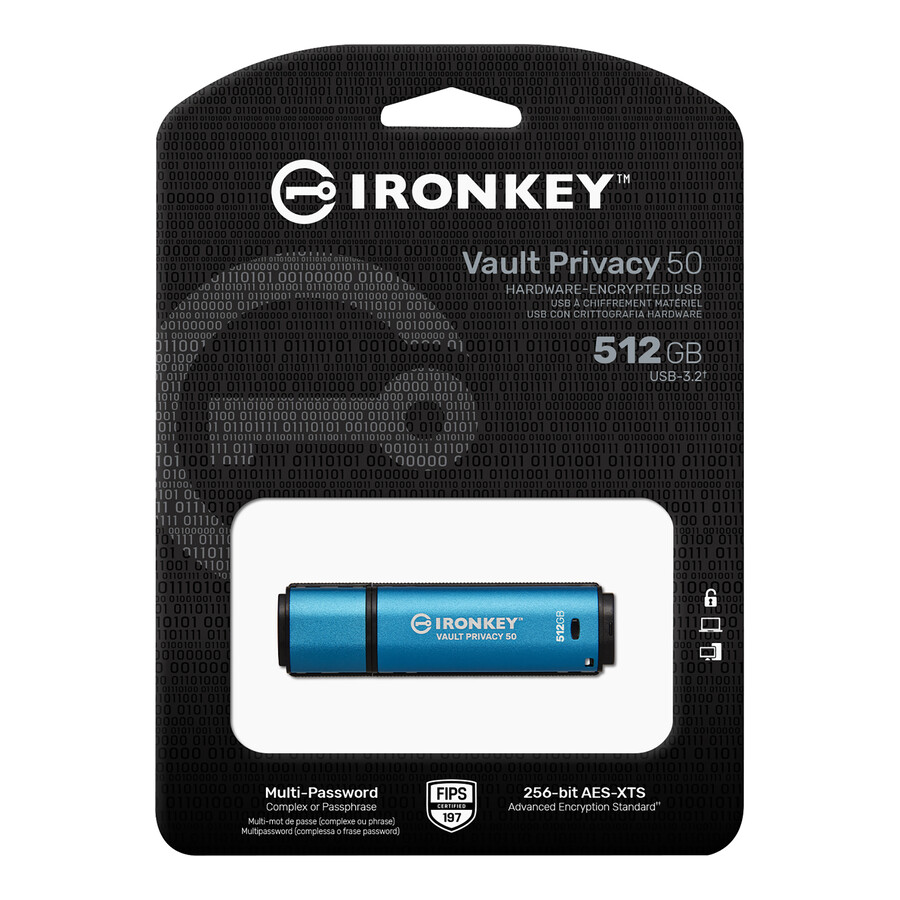 kingston ironkey vault privacy serie 50 - capacidad = 16 gb clase de velocidad = usb 3.2 gen 1 conector = usb-c