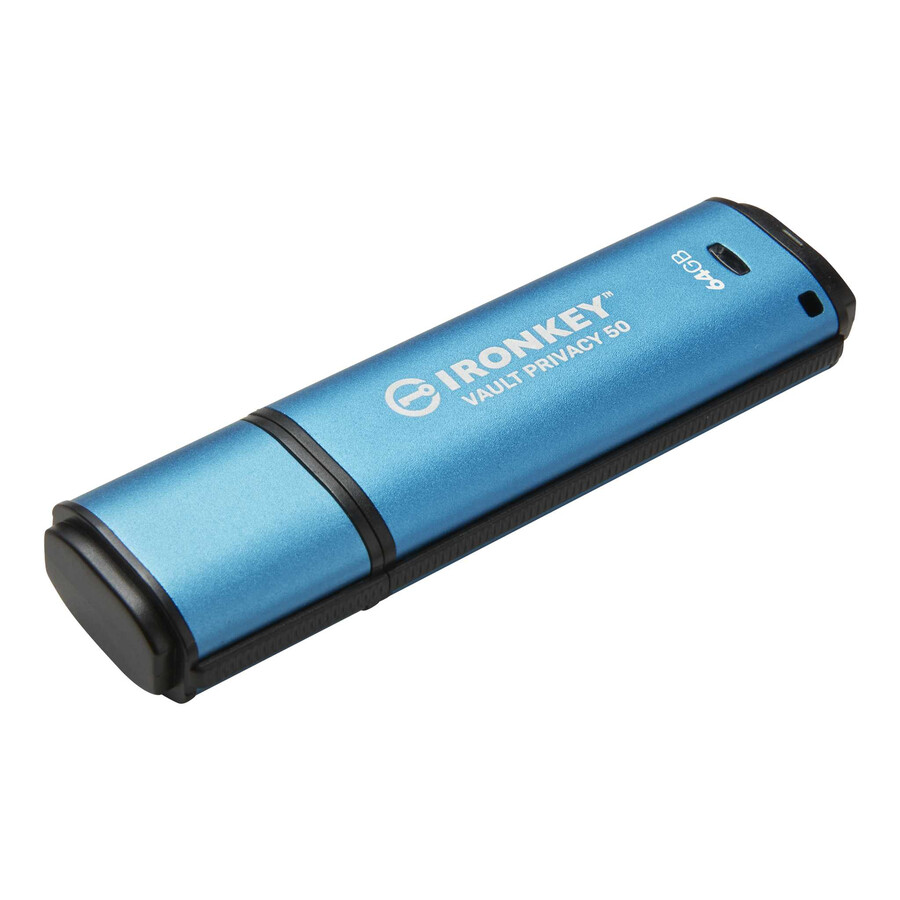 kingston ironkey vault privacy serie 50 - capacidad 64 gb clase de velocidad usb 3.2 gen 1 conector usb-a